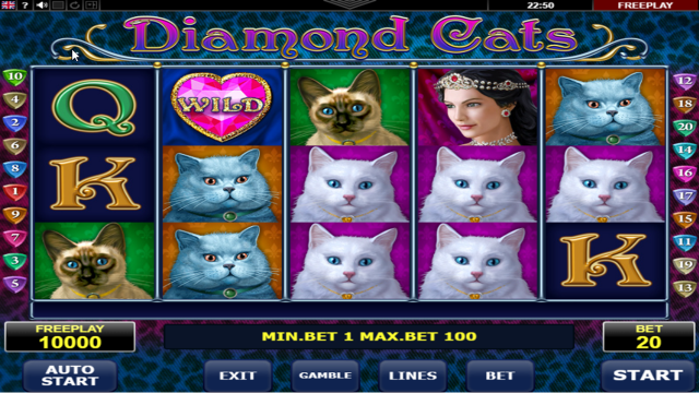 Характеристики слота Diamond Cats 5